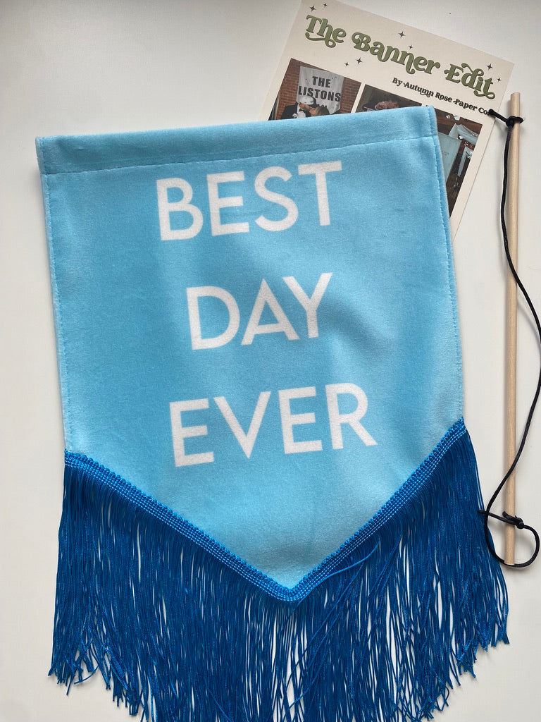Best Day Ever | Blue Wedding Banner