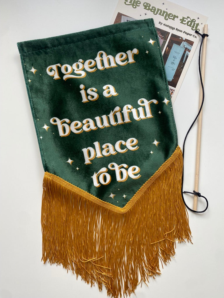 Together | Green wedding banner