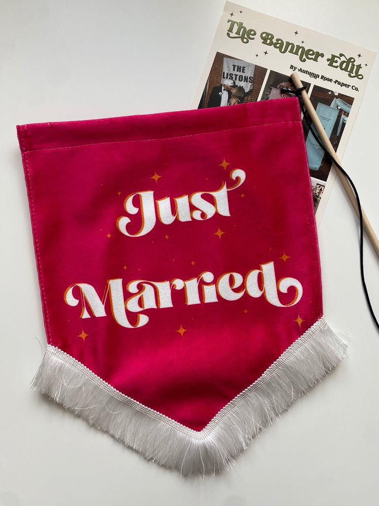 Just Married | Pink banner (Copy)