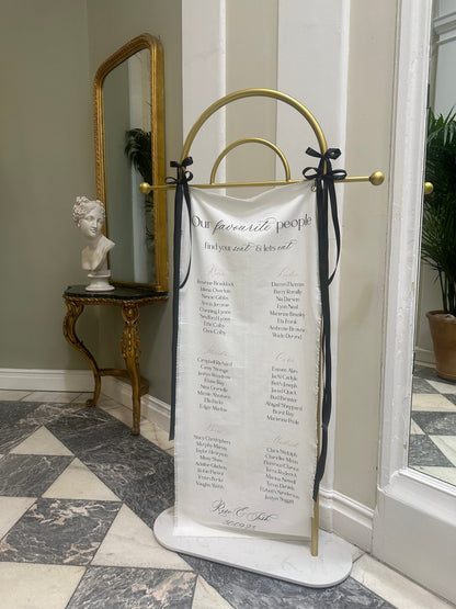 Luxury Linen Wedding Sign Banner