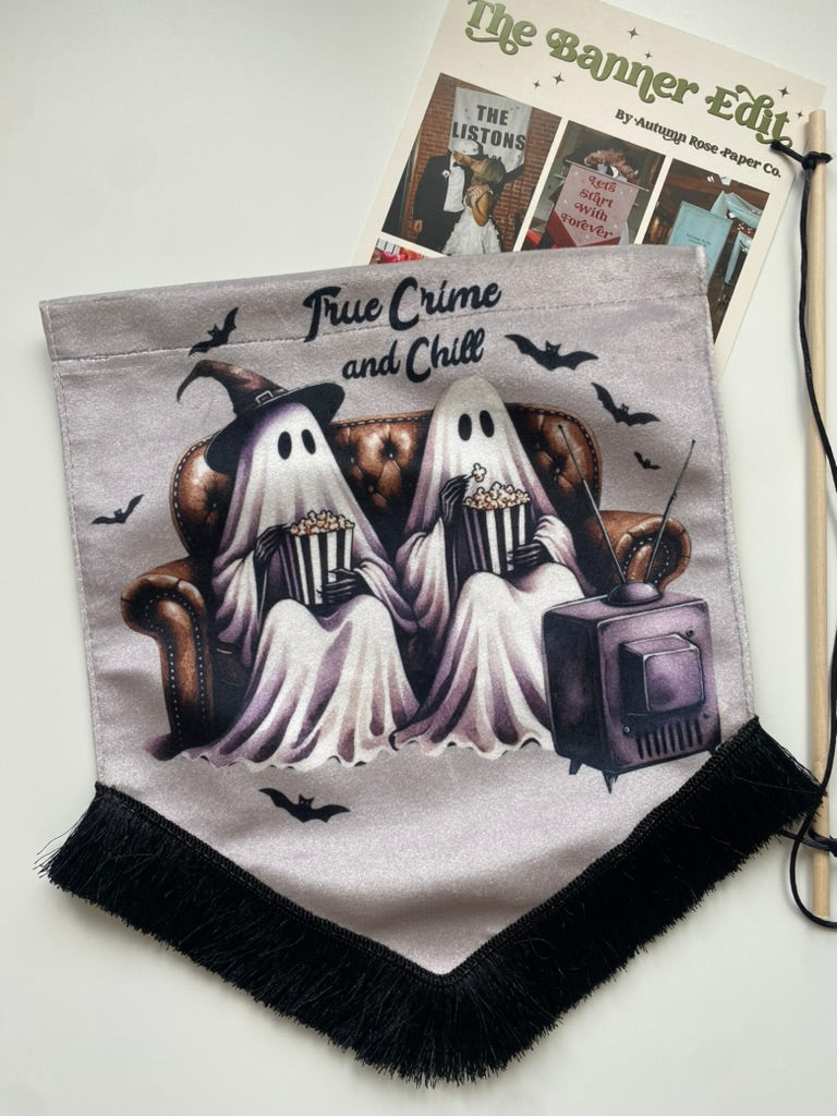 True Crime and Chill | Ghost velvet banner