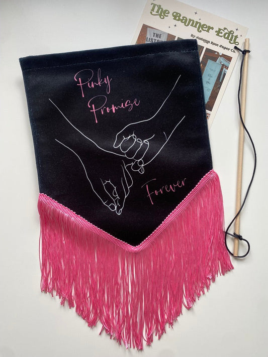 Pinky Promise | Black and Pink wedding banner
