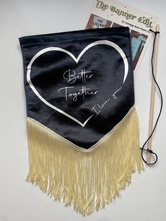Better Together | Black wedding banner