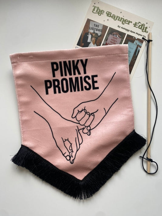 Pinky Promise | Pink velvet banner
