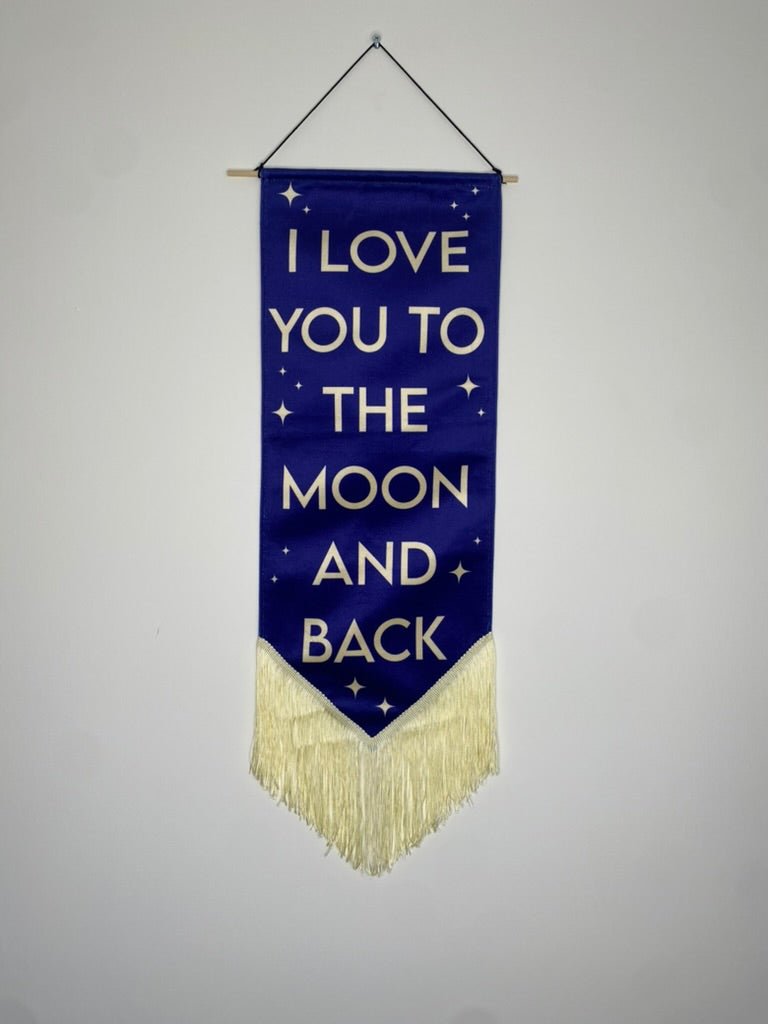 Moon and back | Velvet Banner