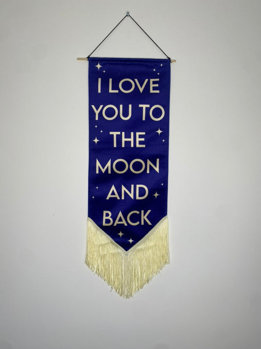 Moon and back | Velvet Banner