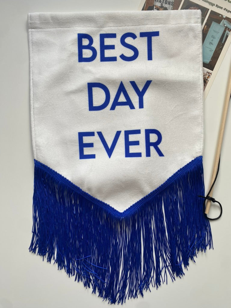 Best Day Ever | Blue Velvet Wedding Banner