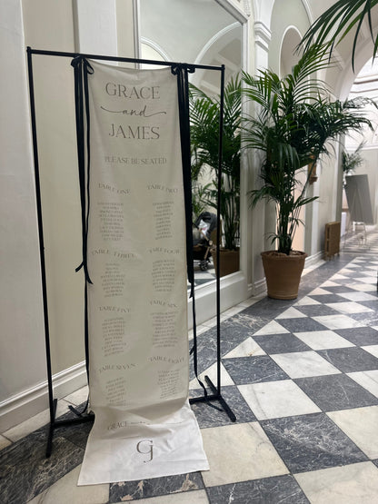Luxury Linen Wedding Sign Banner