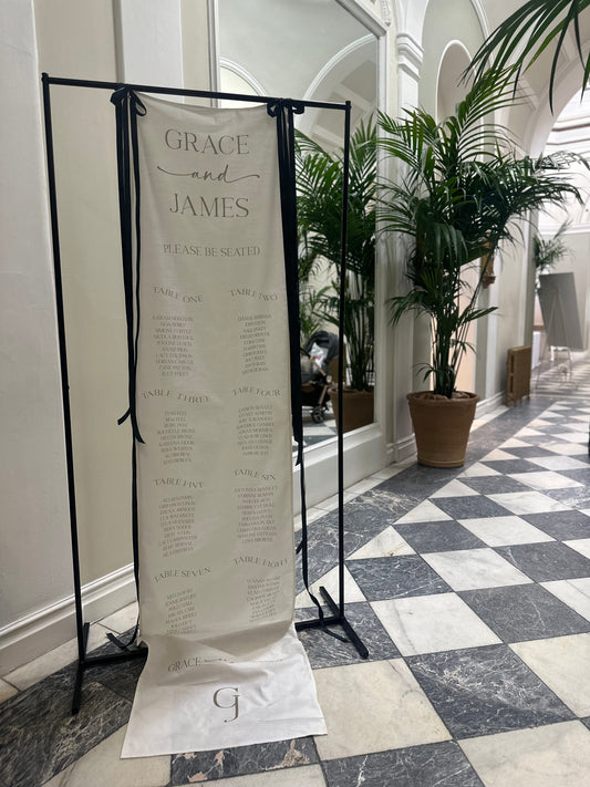 Luxury Linen Wedding Sign Banner
