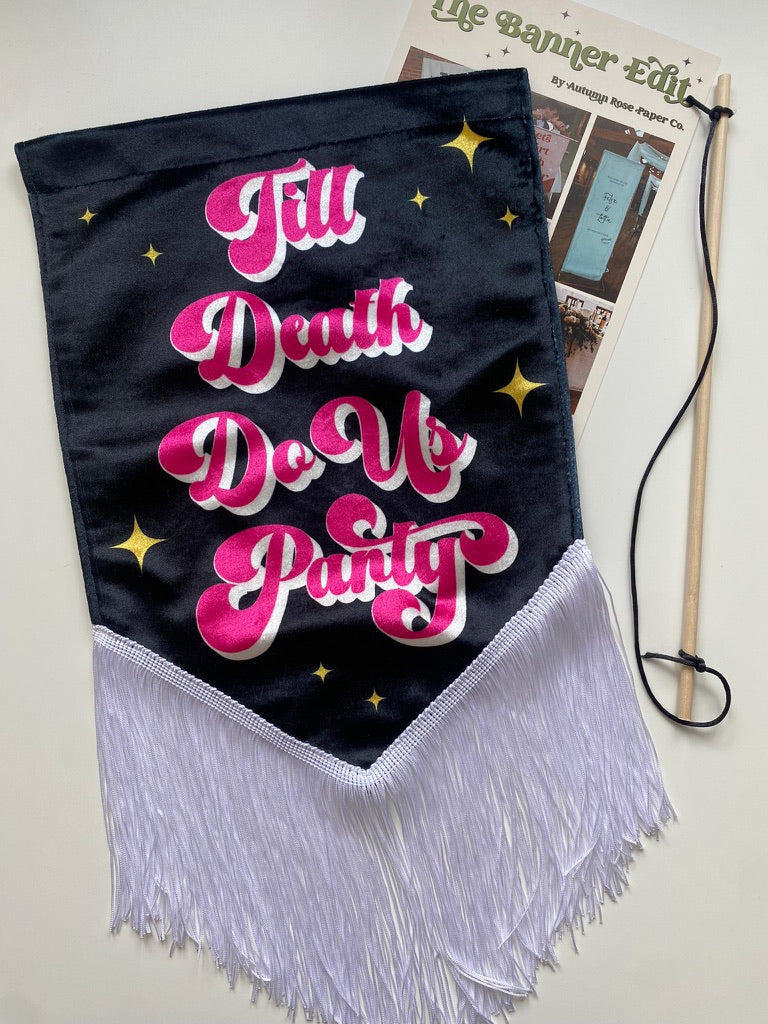 Til Death Do Us Party | Black wedding banner