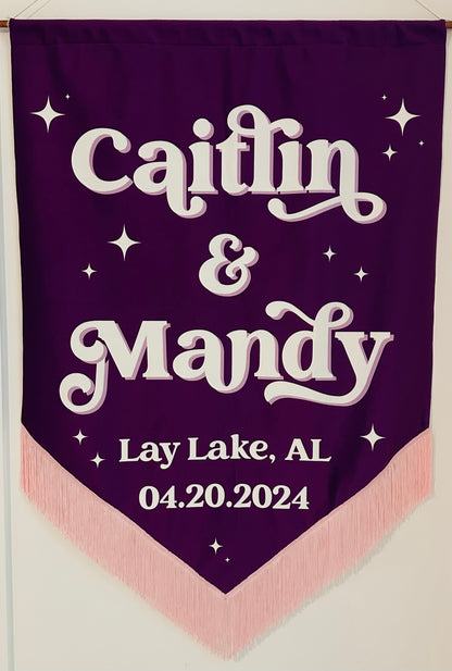 Custom velvet wedding banner, Personalized wedding decor, Luxury wedding banner, Velvet wedding sign, Elegant wedding decoration, Custom wedding signage, Velvet ceremony banner, Wedding name banner, Romantic wedding decor, Personalized wedding banner, Customized velvet sign, Wedding aisle banner, Sophisticated wedding decor, Premium velvet banner, Wedding reception sign.