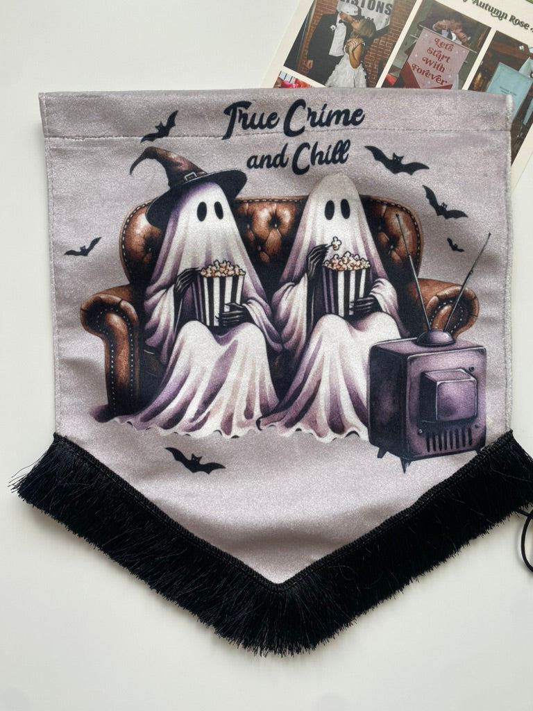 True Crime and Chill | Ghost velvet banner