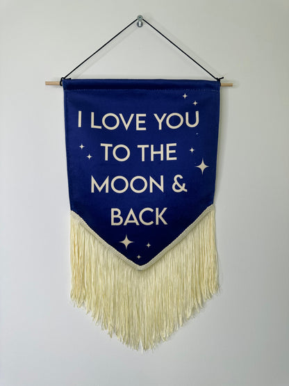 I love you to the moon and back banner