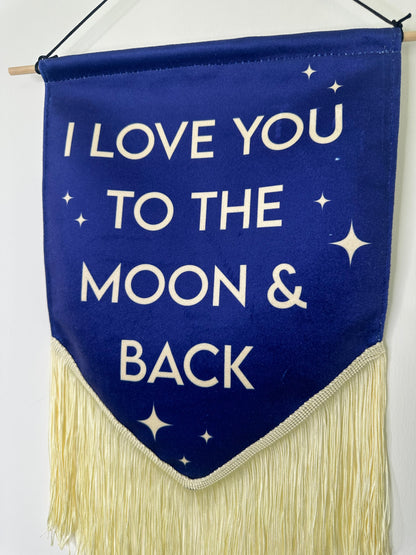I love you to the moon and back banner