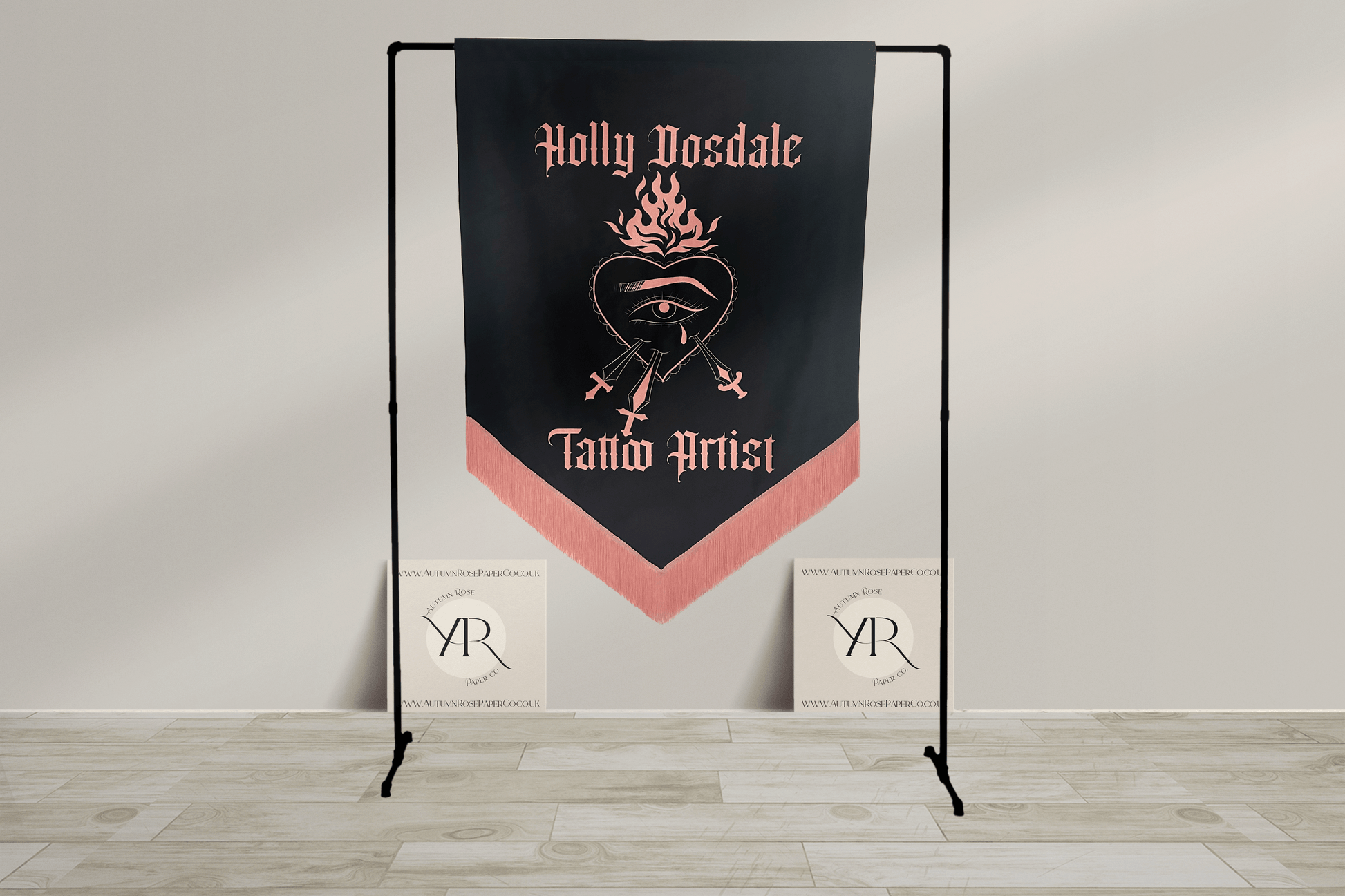 Wedding Velvet Banner, Tattoo studio Banner, Small business banner