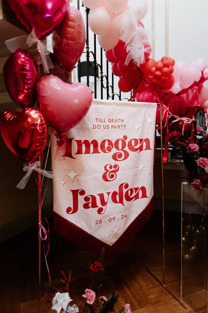 Wedding Banner, Wedding Banners, Velvet Wedding Banner, Custom Wedding Banner, Wedding Signage, Wedding Sign, Party Banner, Tattoo Banner, Tattoo Shop Banner, Small Business Banner, Small Business Signage